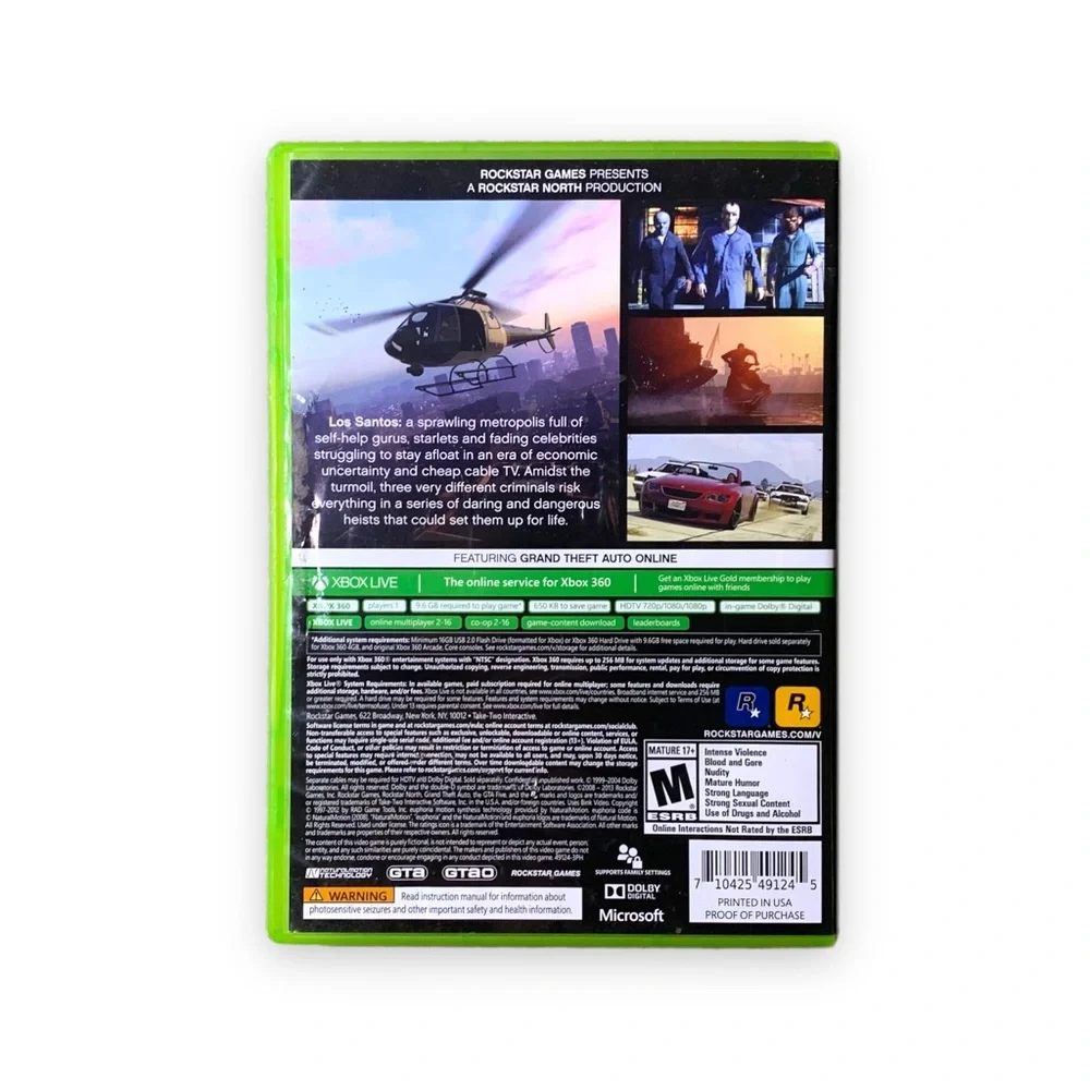Grand Theft Auto V (Microsoft Xbox 360, 2013)